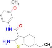 2-amino-6-ethyl-N-(3-methoxyphenyl)-4,5,6,7-tetrahydro-1-benzothiophene-3-carboxamide