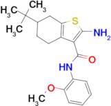 2-amino-6-tert-butyl-N-(2-methoxyphenyl)-4,5,6,7-tetrahydro-1-benzothiophene-3-carboxamide