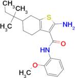 2-amino-6-tert-amyl-N-(2-methoxyphenyl)-4,5,6,7-tetrahydro-1-benzothiophene-3-carboxamide