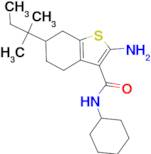 2-amino-N-cyclohexyl-6-tert-amyl-4,5,6,7-tetrahydro-1-benzothiophene-3-carboxamide