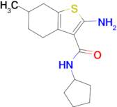 2-amino-N-cyclopentyl-6-methyl-4,5,6,7-tetrahydro-1-benzothiophene-3-carboxamide