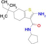 2-amino-6-tert-amyl-N-cyclopentyl-4,5,6,7-tetrahydro-1-benzothiophene-3-carboxamide