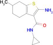 2-amino-N-cyclopropyl-6-methyl-4,5,6,7-tetrahydro-1-benzothiophene-3-carboxamide