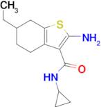 2-amino-N-cyclopropyl-6-ethyl-4,5,6,7-tetrahydro-1-benzothiophene-3-carboxamide