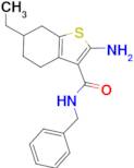 2-amino-N-benzyl-6-ethyl-4,5,6,7-tetrahydro-1-benzothiophene-3-carboxamide