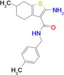 2-amino-6-methyl-N-(4-methylbenzyl)-4,5,6,7-tetrahydro-1-benzothiophene-3-carboxamide