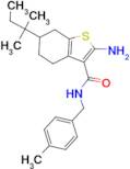 2-amino-6-tert-amyl-N-(4-methylbenzyl)-4,5,6,7-tetrahydro-1-benzothiophene-3-carboxamide