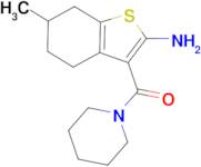 6-methyl-3-(piperidin-1-ylcarbonyl)-4,5,6,7-tetrahydro-1-benzothien-2-ylamine