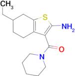 6-ethyl-3-(piperidin-1-ylcarbonyl)-4,5,6,7-tetrahydro-1-benzothien-2-ylamine