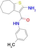 2-amino-N-(3-methylphenyl)-5,6,7,8-tetrahydro-4H-cyclohepta[b]thiophene-3-carboxamide