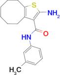 2-amino-N-(3-methylphenyl)-4,5,6,7,8,9-hexahydrocycloocta[b]thiophene-3-carboxamide