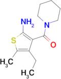 4-ethyl-5-methyl-3-(piperidin-1-ylcarbonyl)thien-2-ylamine