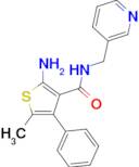 2-amino-5-methyl-4-phenyl-N-(pyridin-3-ylmethyl)thiophene-3-carboxamide