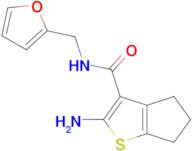 2-amino-N-(2-furylmethyl)-5,6-dihydro-4H-cyclopenta[b]thiophene-3-carboxamide