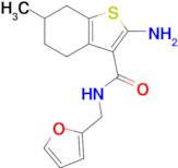 2-amino-N-(2-furylmethyl)-6-methyl-4,5,6,7-tetrahydro-1-benzothiophene-3-carboxamide