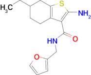 2-amino-6-ethyl-N-(2-furylmethyl)-4,5,6,7-tetrahydro-1-benzothiophene-3-carboxamide