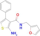 2-amino-N-(2-furylmethyl)-4-phenylthiophene-3-carboxamide