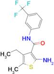 2-amino-4-ethyl-5-methyl-N-[3-(trifluoromethyl)phenyl]thiophene-3-carboxamide