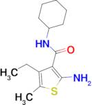 2-amino-N-cyclohexyl-4-ethyl-5-methylthiophene-3-carboxamide