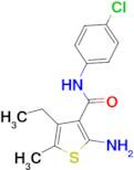 2-amino-N-(4-chlorophenyl)-4-ethyl-5-methylthiophene-3-carboxamide