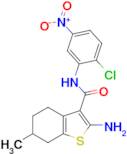 2-amino-N-(2-chloro-5-nitrophenyl)-6-methyl-4,5,6,7-tetrahydro-1-benzothiophene-3-carboxamide