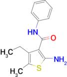 2-amino-4-ethyl-5-methyl-N-phenylthiophene-3-carboxamide