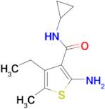 2-amino-N-cyclopropyl-4-ethyl-5-methylthiophene-3-carboxamide