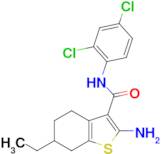 2-amino-N-(2,4-dichlorophenyl)-6-ethyl-4,5,6,7-tetrahydro-1-benzothiophene-3-carboxamide