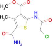 methyl 5-(aminocarbonyl)-2-[(chloroacetyl)amino]-4-methylthiophene-3-carboxylate