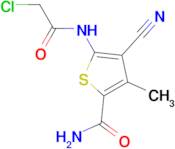 5-[(chloroacetyl)amino]-4-cyano-3-methylthiophene-2-carboxamide