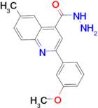 2-(3-methoxyphenyl)-6-methylquinoline-4-carbohydrazide