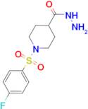 1-[(4-fluorophenyl)sulfonyl]piperidine-4-carbohydrazide