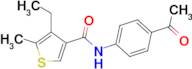 N-(4-acetylphenyl)-4-ethyl-5-methylthiophene-3-carboxamide