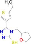 5-(5-ethylthien-3-yl)-4-(tetrahydrofuran-2-ylmethyl)-4H-1,2,4-triazole-3-thiol