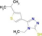 4-ethyl-5-(5-isopropylthien-3-yl)-4H-1,2,4-triazole-3-thiol