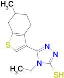 4-ethyl-5-(6-methyl-4,5,6,7-tetrahydro-1-benzothien-3-yl)-4H-1,2,4-triazole-3-thiol