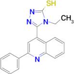 4-ethyl-5-(2-phenylquinolin-4-yl)-4H-1,2,4-triazole-3-thiol