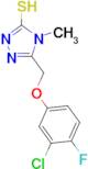 5-[(3-chloro-4-fluorophenoxy)methyl]-4-methyl-4H-1,2,4-triazole-3-thiol