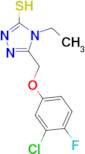 5-[(3-chloro-4-fluorophenoxy)methyl]-4-ethyl-4H-1,2,4-triazole-3-thiol