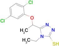 5-[1-(2,5-dichlorophenoxy)ethyl]-4-ethyl-4H-1,2,4-triazole-3-thiol