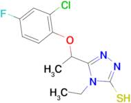 5-[1-(2-chloro-4-fluorophenoxy)ethyl]-4-ethyl-4H-1,2,4-triazole-3-thiol