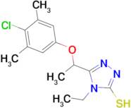 5-[1-(4-chloro-3,5-dimethylphenoxy)ethyl]-4-ethyl-4H-1,2,4-triazole-3-thiol