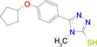 5-[4-(cyclopentyloxy)phenyl]-4-methyl-4H-1,2,4-triazole-3-thiol