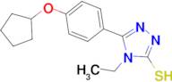 5-[4-(cyclopentyloxy)phenyl]-4-ethyl-4H-1,2,4-triazole-3-thiol