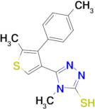 4-methyl-5-[5-methyl-4-(4-methylphenyl)thien-3-yl]-4H-1,2,4-triazole-3-thiol