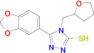 5-(1,3-benzodioxol-5-yl)-4-(tetrahydrofuran-2-ylmethyl)-4H-1,2,4-triazole-3-thiol