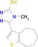 4-methyl-5-(5,6,7,8-tetrahydro-4H-cyclohepta[b]thien-3-yl)-4H-1,2,4-triazole-3-thiol