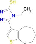 4-ethyl-5-(5,6,7,8-tetrahydro-4H-cyclohepta[b]thien-3-yl)-4H-1,2,4-triazole-3-thiol