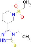 4-ethyl-5-[1-(ethylsulfonyl)piperidin-3-yl]-4H-1,2,4-triazole-3-thiol