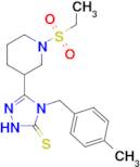 5-[1-(ethylsulfonyl)piperidin-3-yl]-4-(4-methylbenzyl)-4H-1,2,4-triazole-3-thiol